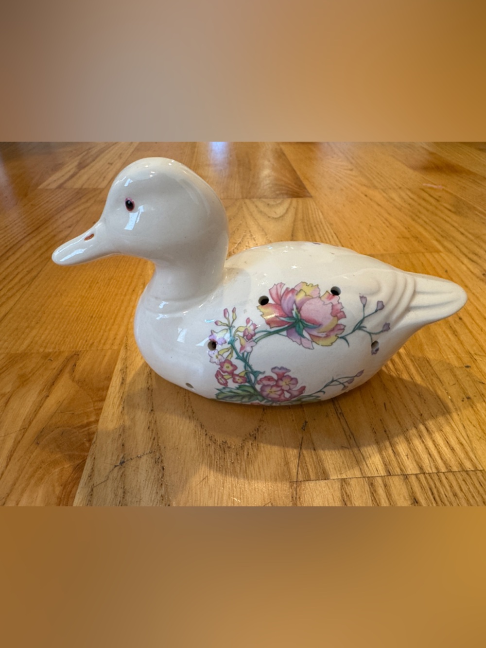 Vintage porcelain duck humidifier or potpourri - made in Japan